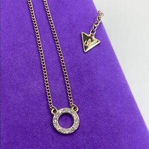 💛 Guess Gold Necklace with Crystal Pendant